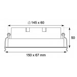 Foco LED Kardan Lineal 150x67mm WAS 10W UGR10